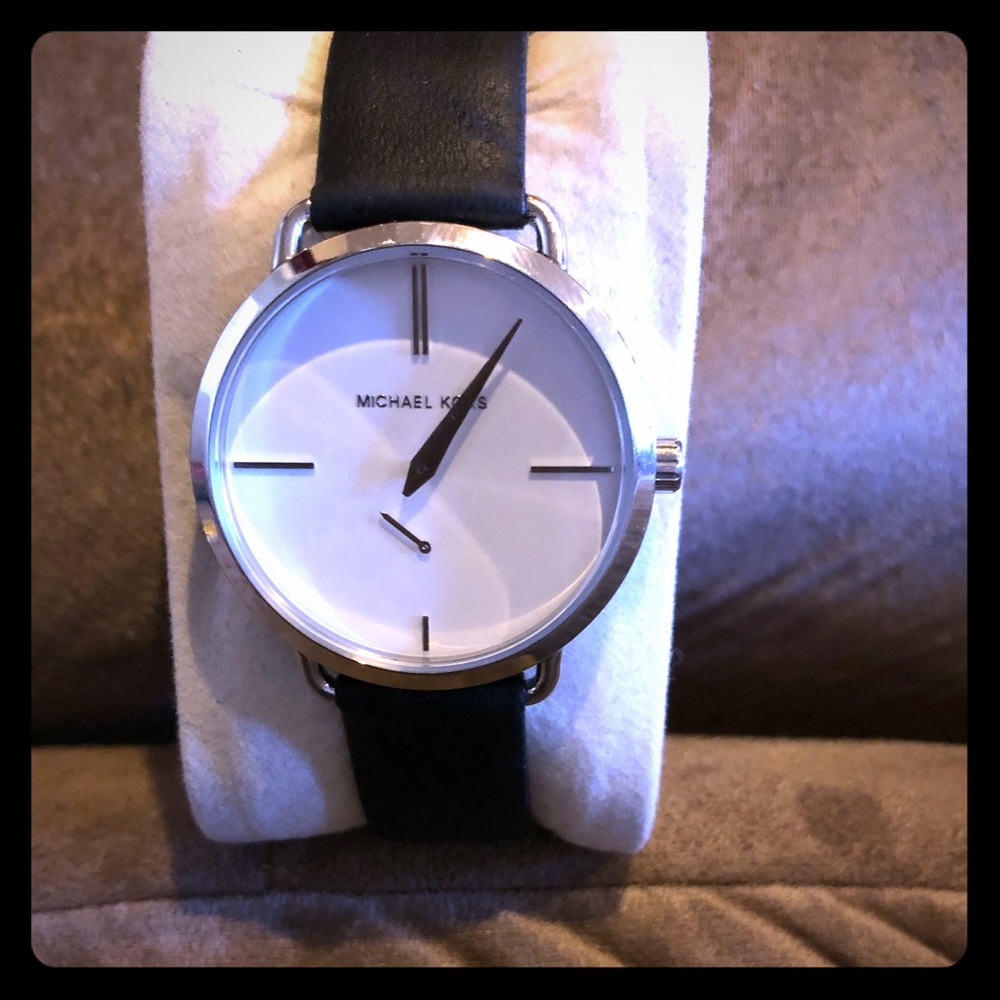 Women’s Black Leather Band Michael Kors Watch